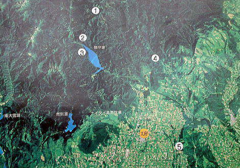 上士幌町内の黒曜石原産地マップ